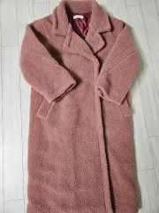 ボア シープスキン ロング コート インディーピンク F