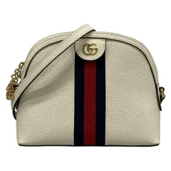 GUCCI(グッチ) ショルダーバッグ オフィディア 499621 白×ダークネイビー×レッド レザー