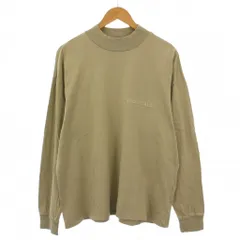 エフオージー エッセンシャルズ FOG ESSENTIALS Tシャツ ロンT 長袖 クルーネック ストレッチ ロゴ XS カーキ /BB