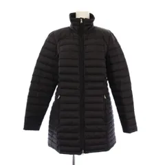 ローレンラルフローレン LAUREN RALPH LAUREN ダウンコート スタンドカラー アウター ミドル丈 キルティング ワンカラー ナイロン M 黒 ブラック /BB