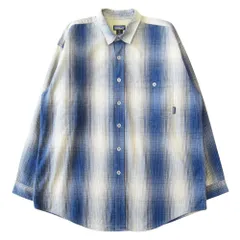 美品 90's Patagonia パタゴニア オンブレ シャドー チェック シャツ カットソー メタルボタン ヴィンテージ ビンテージ サイズXL メンズ 古着 中古 USED