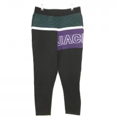【美品】ジャックバニー ニットパンツ 黒×グリーン ビッグロゴ  メンズ 4(M) ゴルフウェア Jack Bunnyのサムネイル