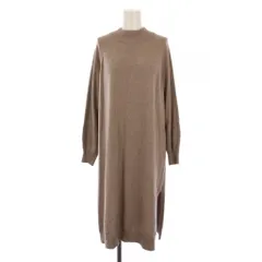 ブルーレーベルクレストブリッジ BLUE LABEL CRESTBRIDGE ニット ワンピース 長袖 ひざ丈 ハイネック ウール 38 ブラウン 55J78-454-42 /BM