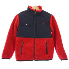 ポロ ラルフローレン POLO RALPH LAUREN ボア フリースジャケット 刺繍 ジップアップ アウター 7 赤 紺 322853911003 /TK