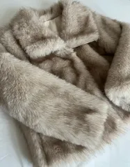 アイボリー ファー ジャケット コート