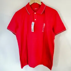 新品タグ付き◎(^w^)b UNIQLO ユニクロ ドライカノコ デザイン ポロシャツ 半袖 コットン 綿 無地 シンプル デイリー タウンユース アウトドア スポーツ 運動 ピンク メンズ サイズL