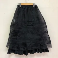 サマンサモスモス オーガンジー刺繍スカート インナー付き ピンタック ティアード シアースカート ウォッシャブル素材 ブラック FREE