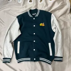 TOM and JERRY トムとジェリー　スタジャン　裏起毛　ストリート系　緑　ダークグリーン　グレー　Lサイズ　ユニセックス