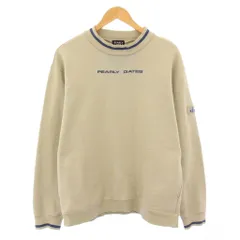 パーリーゲイツ PEARLY GATES ゴルフウェア スウェット トレーナー 長袖 クルーネック ストレッチ ロゴ 5 カーキ /BB