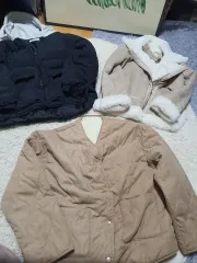 SOUP ブランド ムートン ジャケット と 黒色 WHO ダウン ベージュ カラー キルティング ジャケット 3