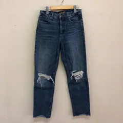 Joe's エドウィン テイラーヒルコラボモデル ハイライズストレートアンクルデニム ボタンフライ カットオフ クラッシュ加工 ストレッチデニム 27インチ Lのサムネイル