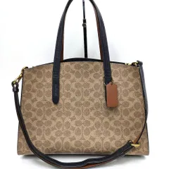 Dz809801 コーチ ショルダーバッグ チャーリーキャリオール シグネチャー 69481 ブラウン レディース COACH 中古