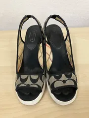 P/コーチ　シグネチャー柄　ウェッジソール   サンダル