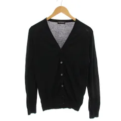 ジョンスメドレー JOHN SMEDLEY カーディガン ニット S 黒 ブラック Vネック 長袖 /YM