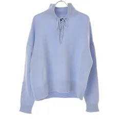 【Theory】01-1401719 レースアッププルオーバー長袖ニットセーター