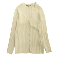 GUCCI グッチ インターロッキング ロゴ リブ ニット カーディガン セーター カットソー 371113 M アイボリー レディース 古着 中古 USED