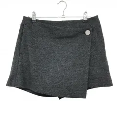 【超美品】ジュンアンドロペ キュロットスカート グレー 裏地付き ウール混 レディース M ゴルフウェア JUN＆ROPE