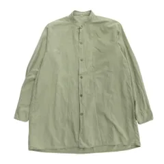 良品 チェコ軍 ミリタリー スリーピング シャツ カットソー バンドカラー 前開き オールド ビンテージ ヴィンテージ #40 オリーブ メンズ 古着 中古 USED