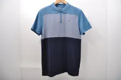 中古 メンズ ラコステ LACOSTE 半袖ポロシャツ  US/M(日本サイズL相当)  青系×紺