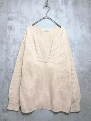 美品 URBAN RESEARCH Sonny Label アーバンリサーチサニーレーベル LA06-22R014 定価6930円 スキッパー プルオーバー ニット セーター sizeF/ベージュ ■■レディース