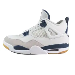 美品 Nike SB ナイキエスビー Air Jordan 4 Retro SP Summit White/Navy エアジョーダン4 レトロ SP 靴 DR5415-100 シューズ 27cm  メンズ 古着 中古 USED