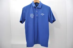 中古 メンズ キャロウェイ Callaway 半袖ポロシャツ M 青 ブルー シンプル