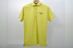 中古 メンズ キャロウェイ Callaway 半袖ポロシャツ M 黄緑系 ライトグリーン