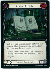 codex of frailty 虚弱症の魔本 marvel 三枚セットfab Codex of Frailty - Outsiders - Flesh and Blood TCG - TCGplayer.com