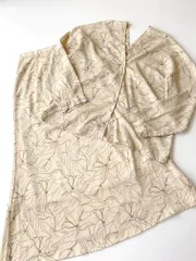 fifth フィフス フラワー 花柄 ブラウス&スカート セットアップ sizeM/ベージュ ■■レディース