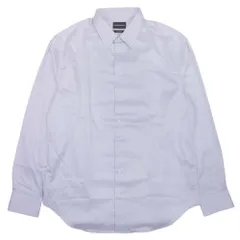 美品 EMPORIO ARMANI エンポリオアルマーニ ワイシャツ カットソー トップス 長袖 コットン MODERN FIT 42 薄紫 パープル メンズ 古着 中古 USED