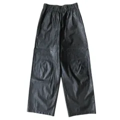 H BEAUTY&YOUTH エイチ ビューティーアンドユース フェイクレザー イージー ワイド パンツ サイズS 黒 ブラック レディース 古着 中古 USED