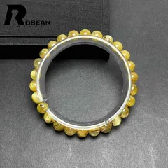 【一点限り】EU製★ROBEAN・太陽花タイチンルチル★黄金針水晶 金運 開運 ブレスレット パワーストーン プレゼント 7.3-7.7mm M0122572