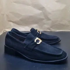 FERRAGAMO フェラガモ スウェード メンズ ローファー 275