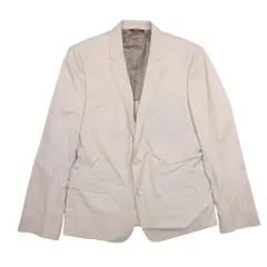 新品同様 DOLCE&GABBANA ドルチェアンドガッバーナ テーラードジャケット シングル 2B ブレザー 48 ベージュ メンズ 古着 中古 USED