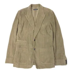 未使用 DOLCE&GABBANA ドルチェ&ガッバーナ コーデュロイ テーラード ジャケット ブレザー シングル 2釦 46 カーキ メンズ 古着 中古 USED