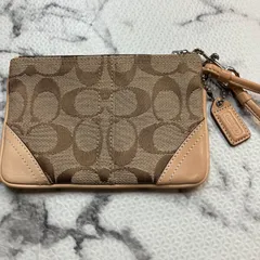 未使用　シグネチャー柄　ミニポーチ　coach【8d3123c3】