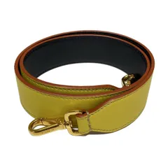 FENDI(フェンディ) ショルダーストラップ ストラップユー イエロー×ダークネイビー×ゴールド レザー