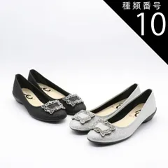 種類10：シルバー/23.5cm neue ar he AC パンプス ローヒール バックル キラキラ ラメ シャイニー ラウンドトゥ 低反発クッション 歩きやすい 痛くない 軽量 3E 幅広 可愛い オフィス 通勤 日本製 ss1122