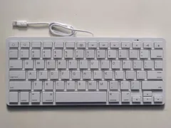 A027【美品】エレコム 有線キーボード Lightningコネクタ US配列 パンタグラフ ホワイト