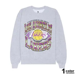 JUNK FOOD トレーナー スウェット クルーネック 長袖 裏起毛 LAKERS CHRM LNS FM CRW FLC メンズ レディース NBA ロサンゼルス レイカーズ ロゴ [12UXNBA1897]のサムネイル