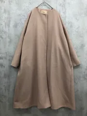 Maglie par ef-de マーリエパーエフデ 51-14111804  大きいサイズ ノーカラー  ロング コート size17/ベージュ◆■レディース