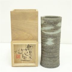 未使用 練込花瓶 水野双鶴作 木箱入 貴重 瀬戸焼 - メルカリ