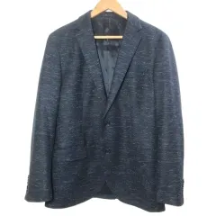 ミッシェルクランオム M.K HOMME テーラードジャケット シングル ウール 総裏地 48 L相当 メランジ ネイビー /X