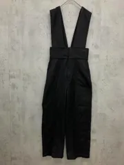 neuna ヌナ ハイウエスト センタープレスワイドパンツ ツイード サロペット オーバーオール sizeS/グレー ■■ レディース