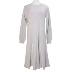 デビュー ド フィオレ Debut de Fiore ワンピース ニット レース ロング 長袖 38 M相当 ピンク /X