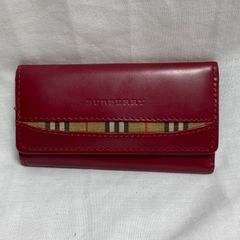 BURBERRY バーバリー 5連キーケース チェック柄 ボルドー - メルカリ