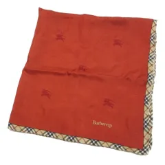 バーバリーズ Burberrys スカーフ シルク ノバチェック ホース 赤系 /X