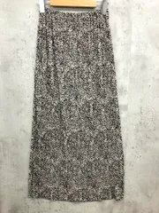 美品 APART BY lowrys アパートバイローリーズ AP250378TK レオパード プリーツイージータイト ロング スカート sizeF/ベージュ/ブラック ■■ レディース