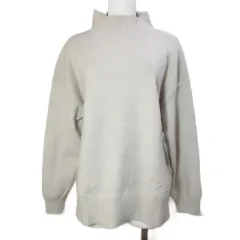 グローバルワーク GLOBAL WORK メルティースタンドスリットプルオーバー ニット セーター GW620540AD 長袖 ハイネック 厚手 M グレージュ /X