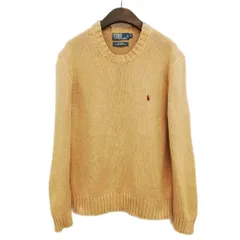 ポロ バイ ラルフローレン Polo by Ralph Lauren コットン ニット クルーネック セーター ワンポイント L ベージュ